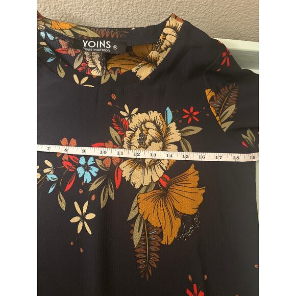 YOINS Floral Flared Long Sleeve Dress - Picture 6 of 7